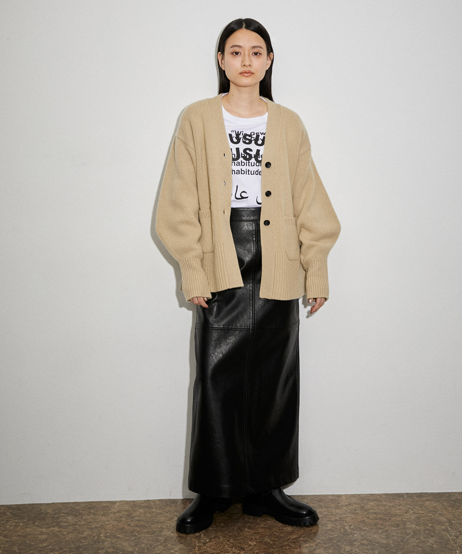 ADAM ET ROPE'「ウールカシミヤシェイプカーディガン」|カーディガン|