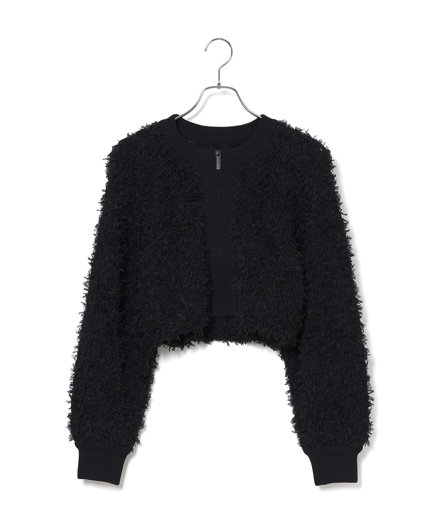 ADAM ET ROPE'「フリンジニットブルゾン」|カーディガン|