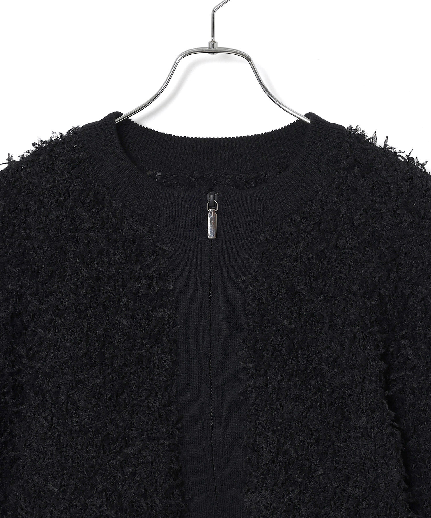 ADAM ET ROPE'「フリンジニットブルゾン」|カーディガン|