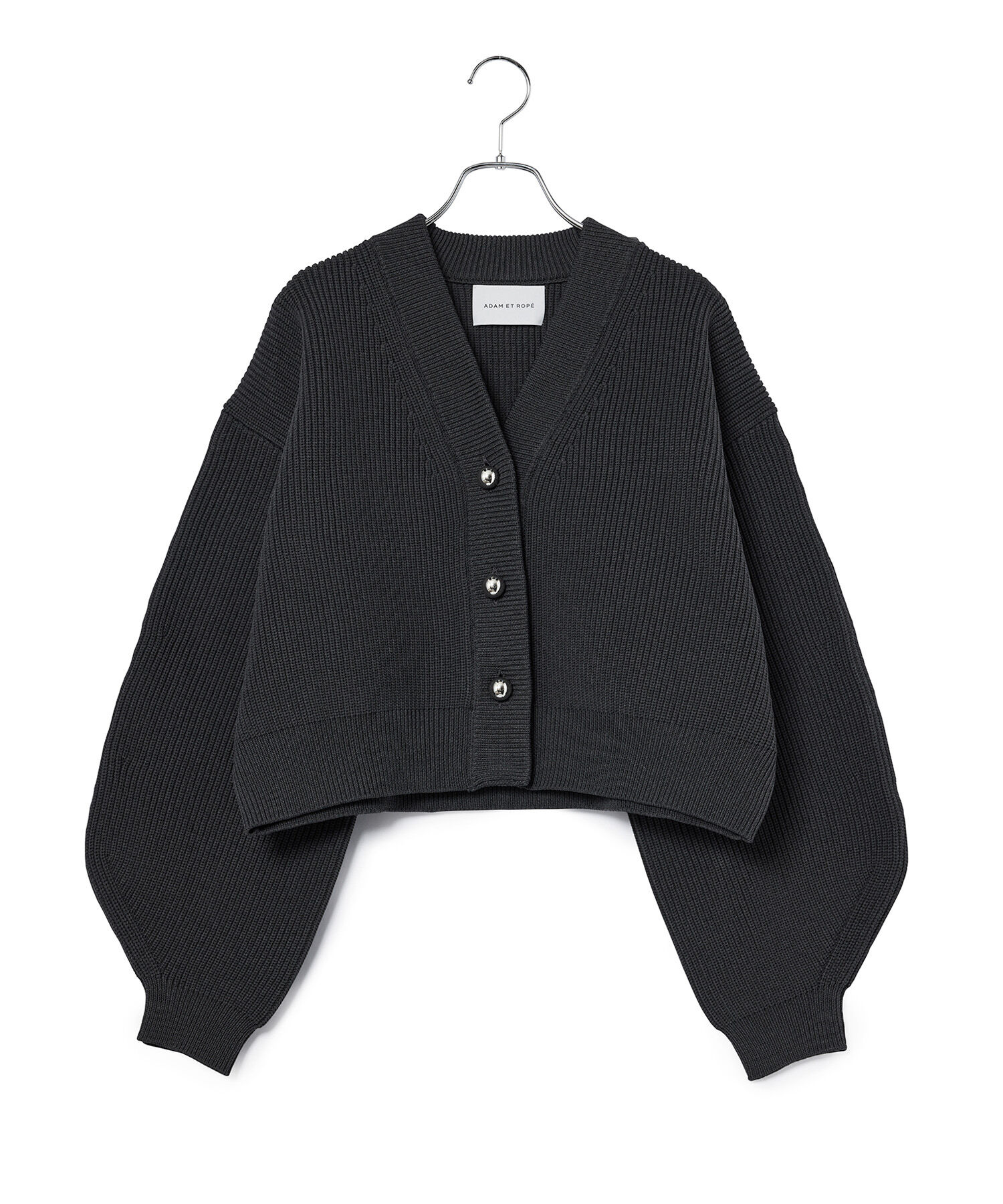 ADAM ET ROPE'「【サステナブル】シアーペプラムカーディガン」|カーディガン|