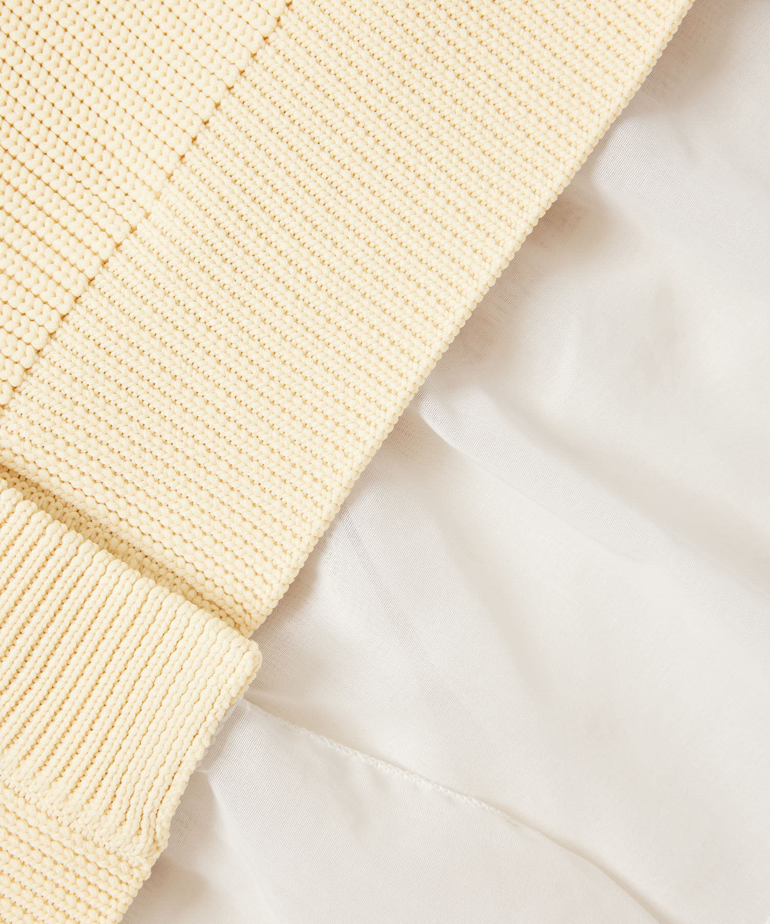 ADAM ET ROPE'「【サステナブル】シアーペプラムカーディガン」|カーディガン|