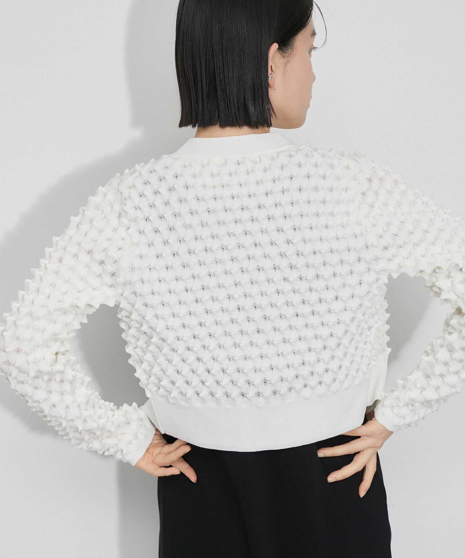 ADAM ET ROPE'「【洗える】TOGETOGEクロップドカーディガン」|カーディガン|