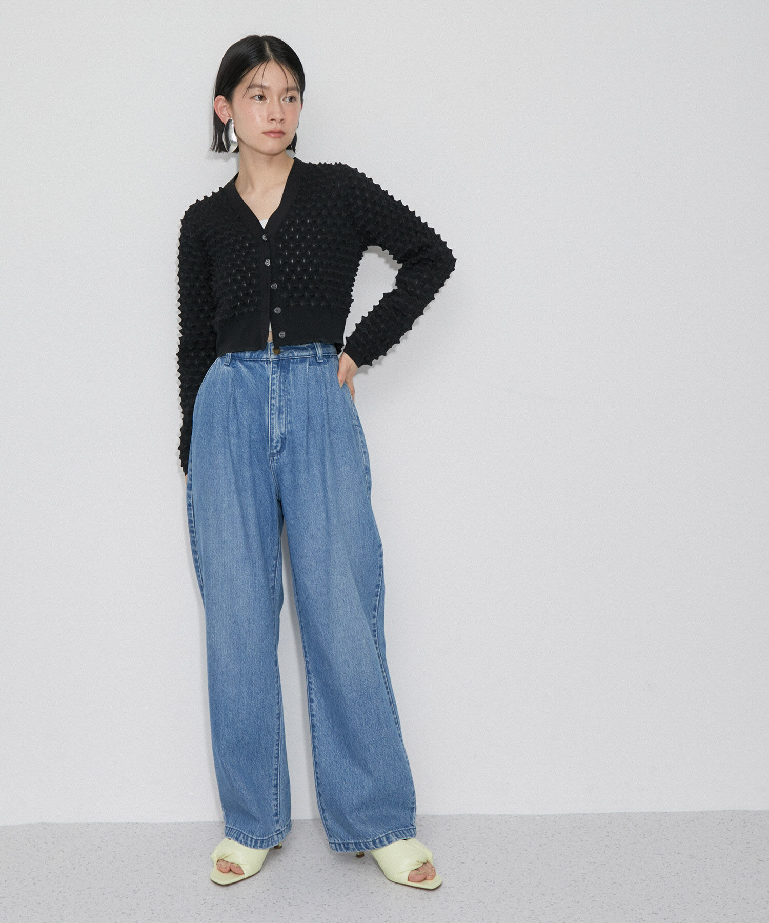 ADAM ET ROPE'「【洗える】TOGETOGEクロップドカーディガン」|カーディガン|