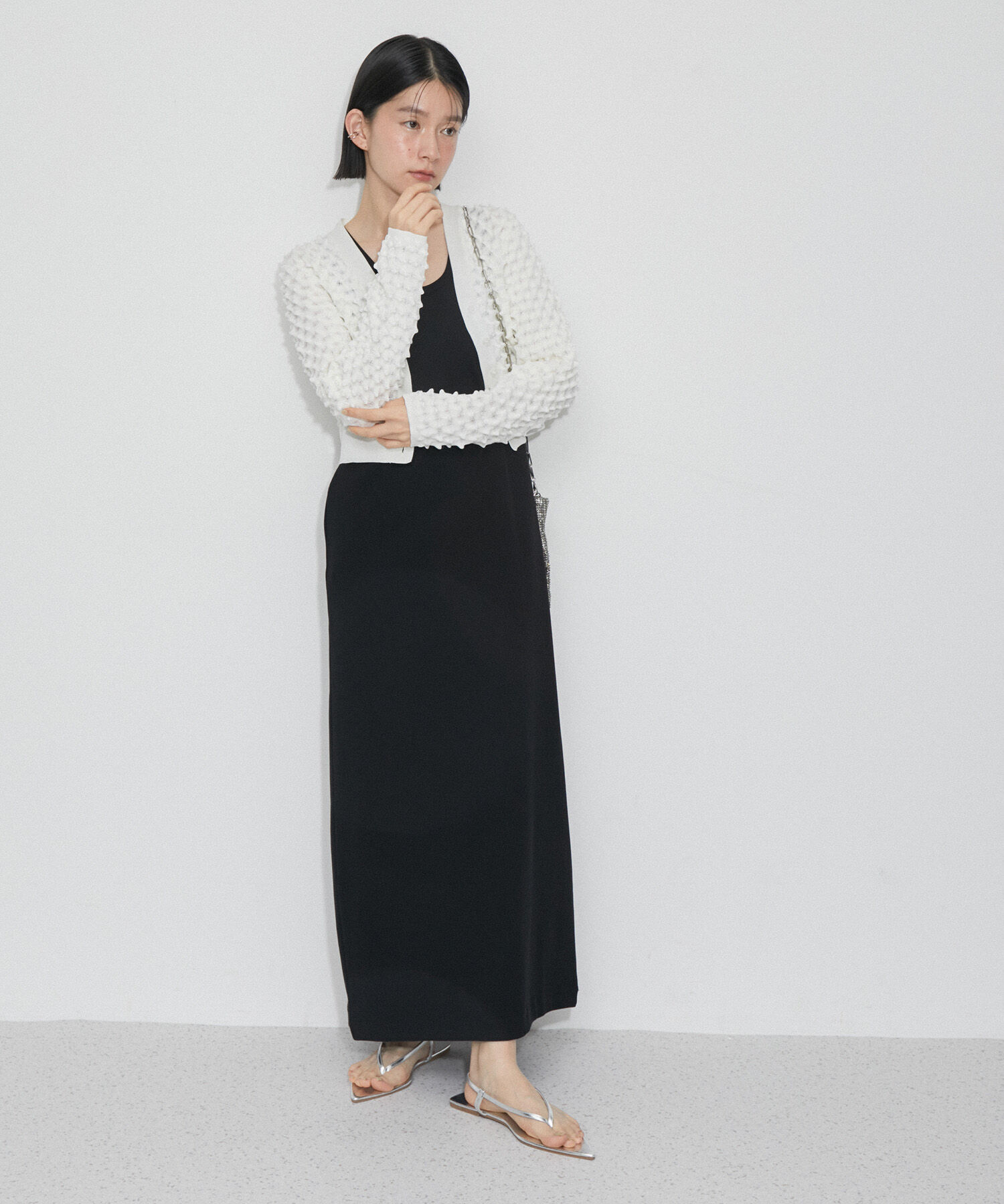 ADAM ET ROPE'「【洗える】TOGETOGEクロップドカーディガン」|カーディガン|