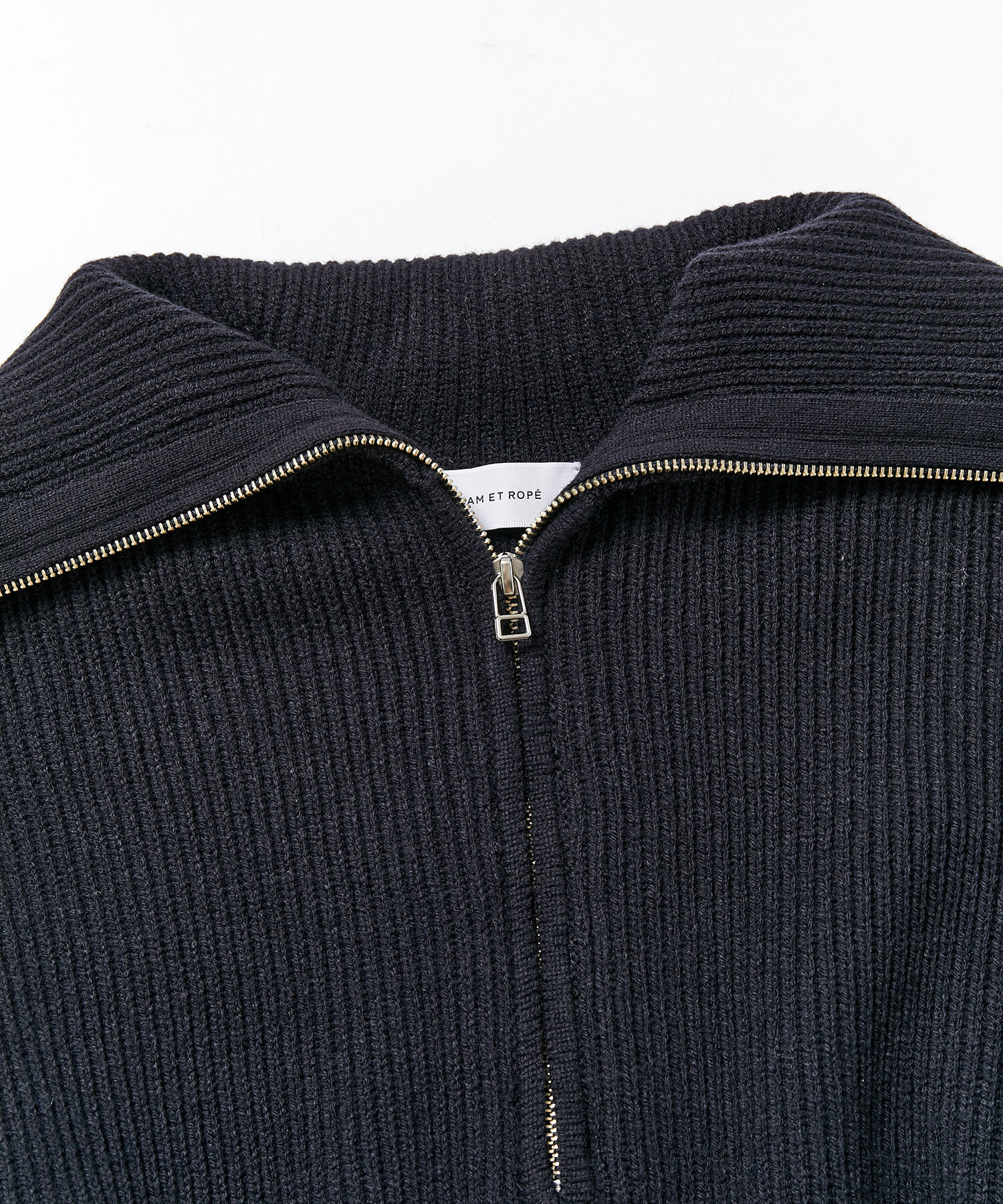 ADAM ET ROPE'「ルーズシルエット ハーフジップ ビッグカラー ニット プルオーバー / ユニセックス」|ニット・セーター|