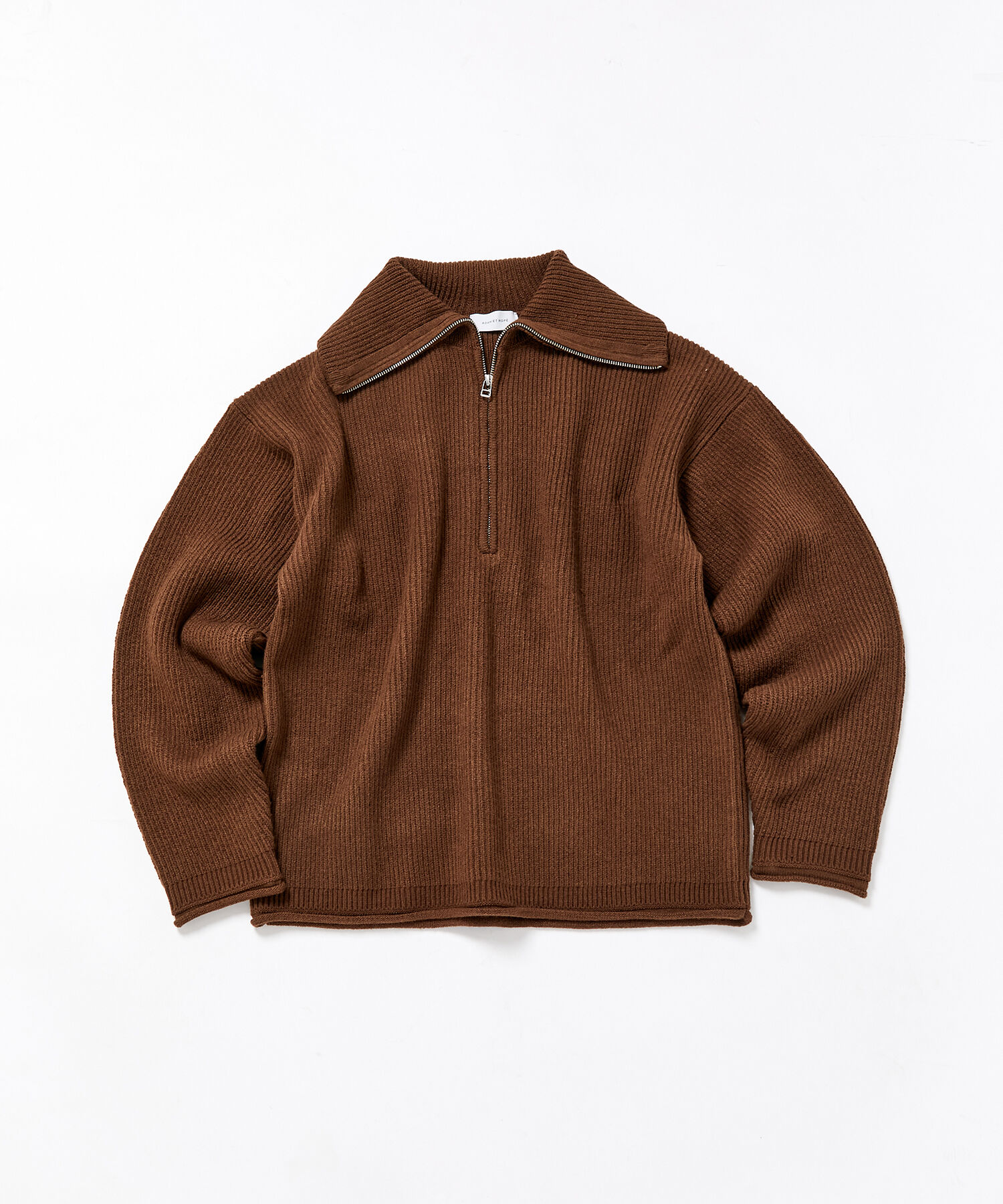 ADAM ET ROPE'「ルーズシルエット ハーフジップ ビッグカラー ニット プルオーバー / ユニセックス」|ニット・セーター|