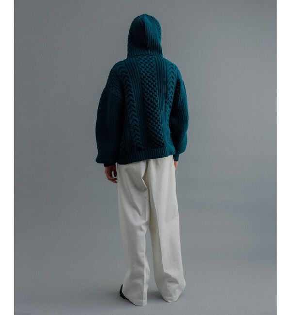 ADAM ET ROPE'「【WEB限定】ボリュームケーブル ニット パーカー / ロングシーズン着用可能 / 超軽量 / ユニセックス」|パーカー|