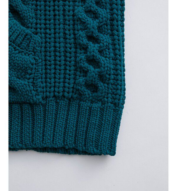 ADAM ET ROPE'「【WEB限定】ボリュームケーブル ニット パーカー / ロングシーズン着用可能 / 超軽量 / ユニセックス」|パーカー|