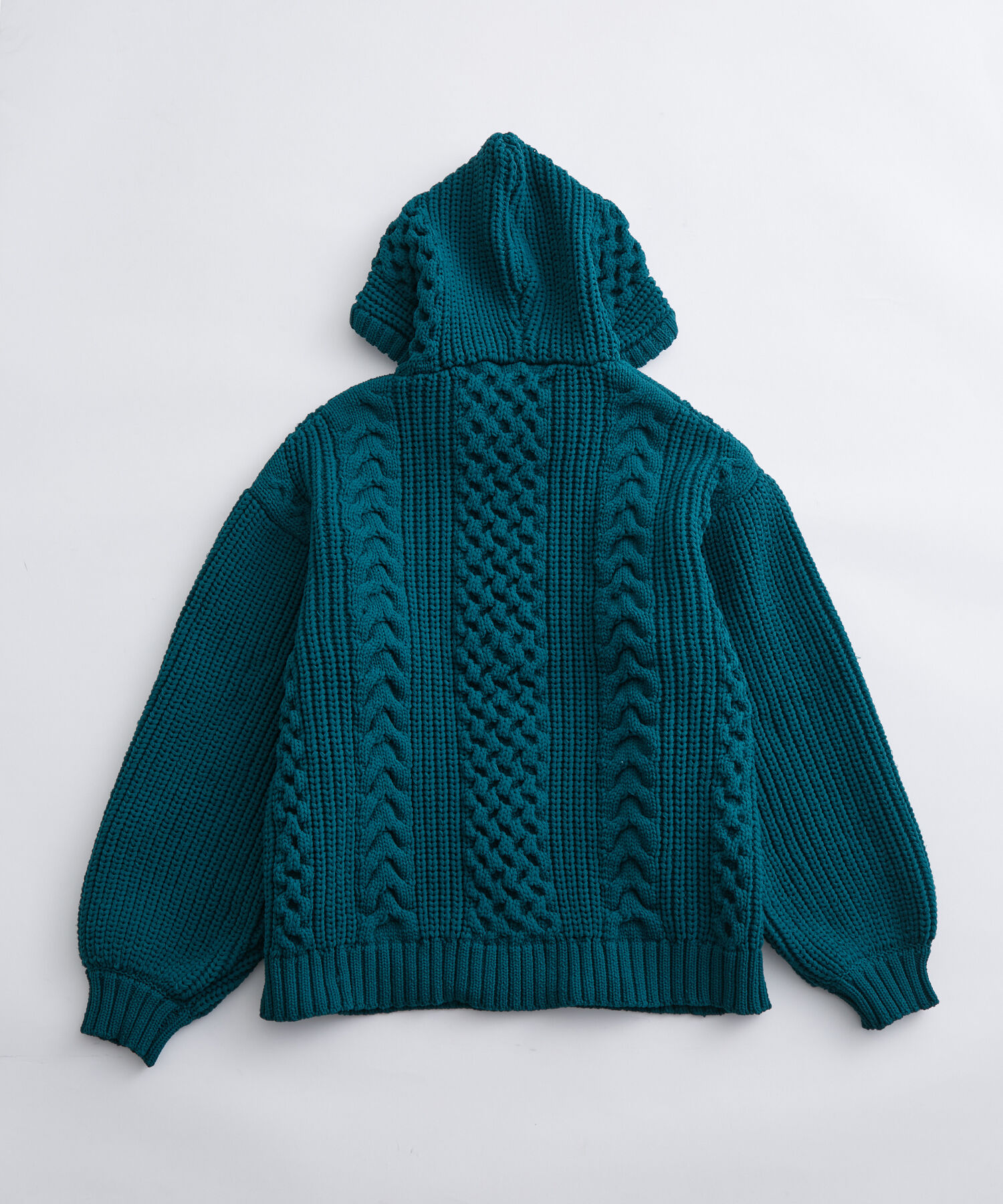 ADAM ET ROPE'「【WEB限定】ボリュームケーブル ニット パーカー / ロングシーズン着用可能 / 超軽量 / ユニセックス」|パーカー|