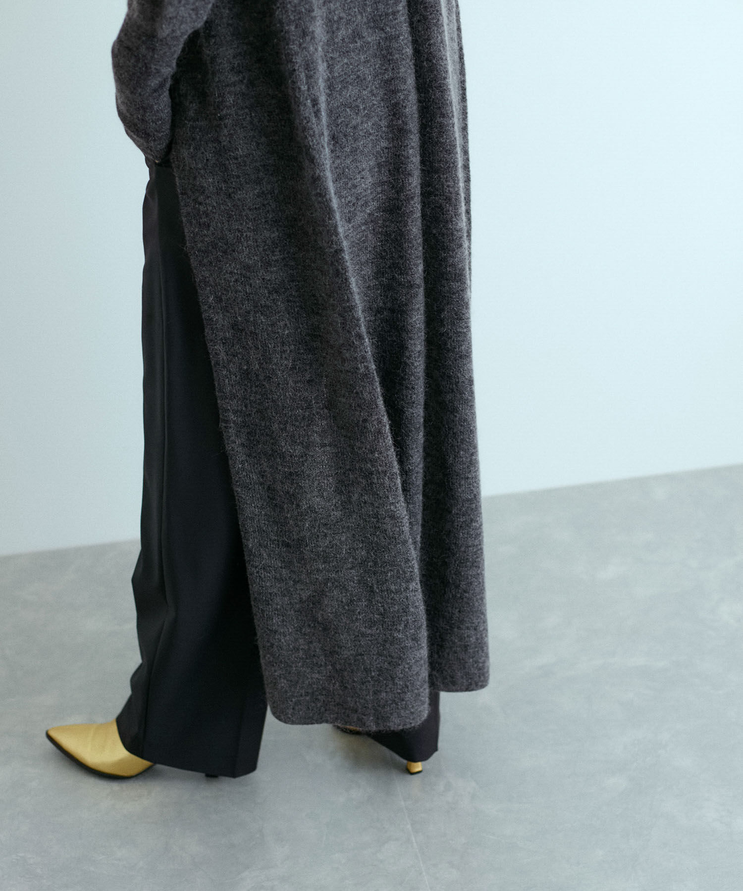 ADAM ET ROPE'「モヘアロングカーディガン」|カーディガン|