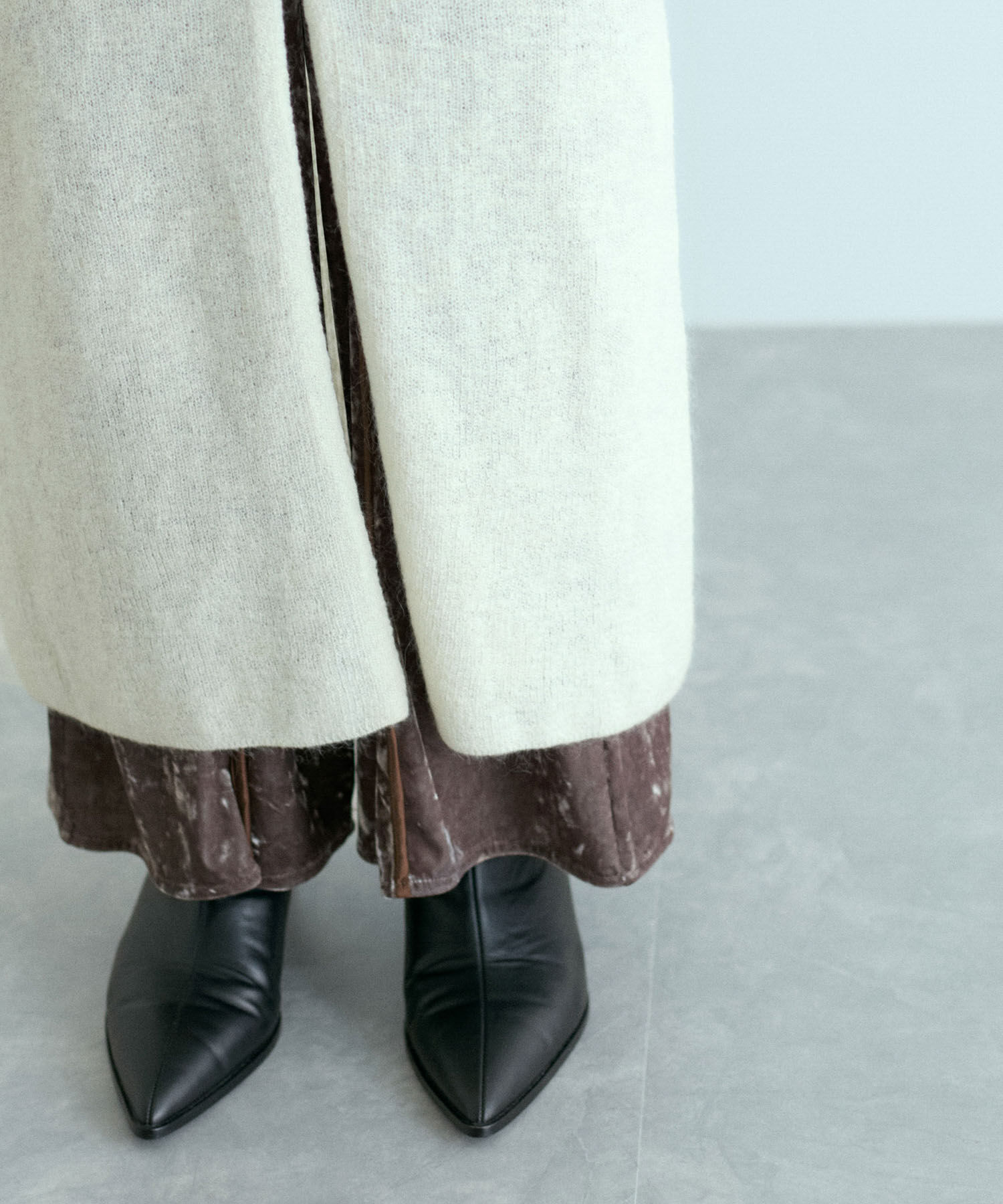 ADAM ET ROPE'「モヘアロングカーディガン」|カーディガン|