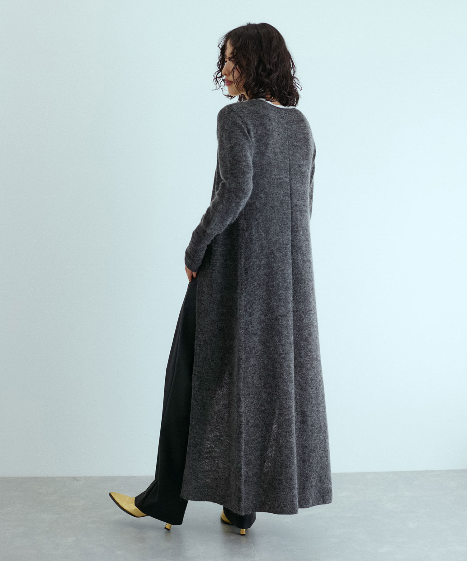 ADAM ET ROPE'「モヘアロングカーディガン」|カーディガン|