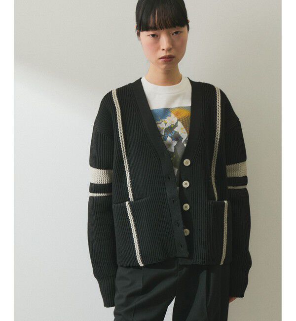 ADAM ET ROPE'「【WEB限定】ハシゴニットカーディガン」|カーディガン|クロメイン