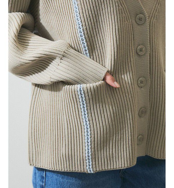 ADAM ET ROPE'「【WEB限定】ハシゴニットカーディガン」|カーディガン|