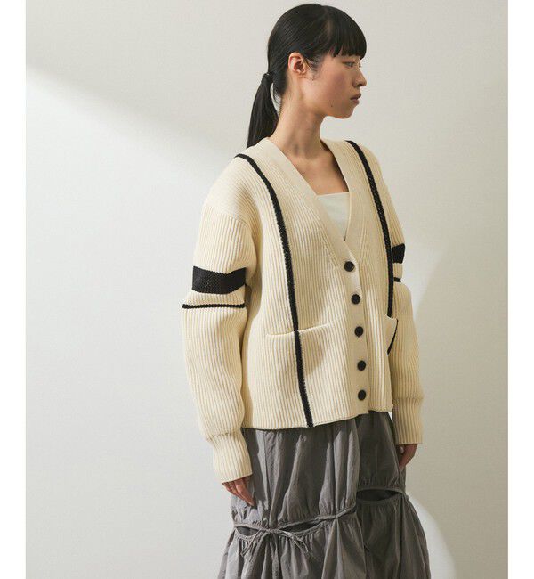 ADAM ET ROPE'「【WEB限定】ハシゴニットカーディガン」|カーディガン|