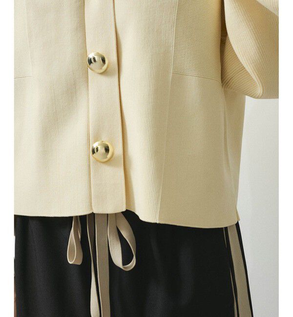 ADAM ET ROPE'「【WEB限定】・【サステナブル】セレクトネックBIG釦カーディガン」|カーディガン|