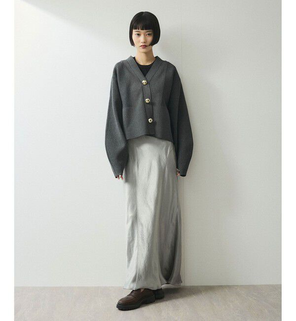 ADAM ET ROPE'「【WEB限定】・【サステナブル】セレクトネックBIG釦カーディガン」|カーディガン|