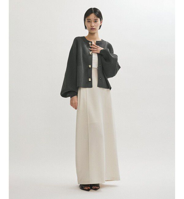 ADAM ET ROPE'「【WEB限定】・【サステナブル】セレクトネックBIG釦カーディガン」|カーディガン|