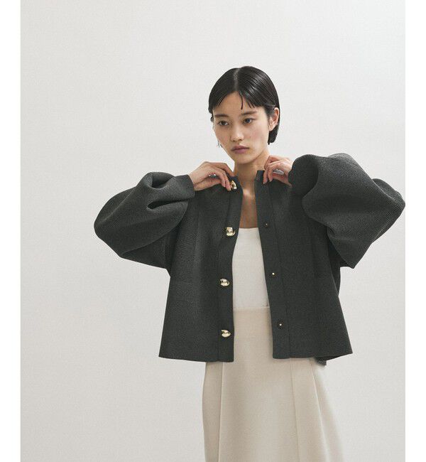 ADAM ET ROPE'「【WEB限定】・【サステナブル】セレクトネックBIG釦カーディガン」|カーディガン|