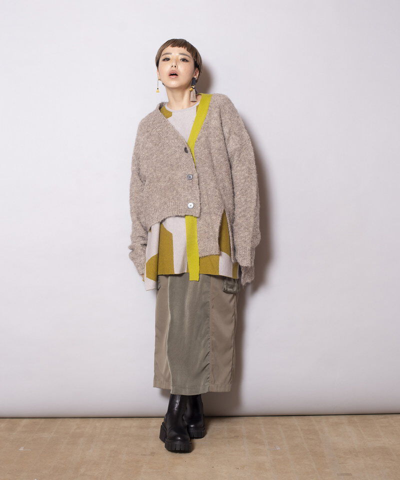  「アシンメトリーニットカーディガン」|ニット・セーター|