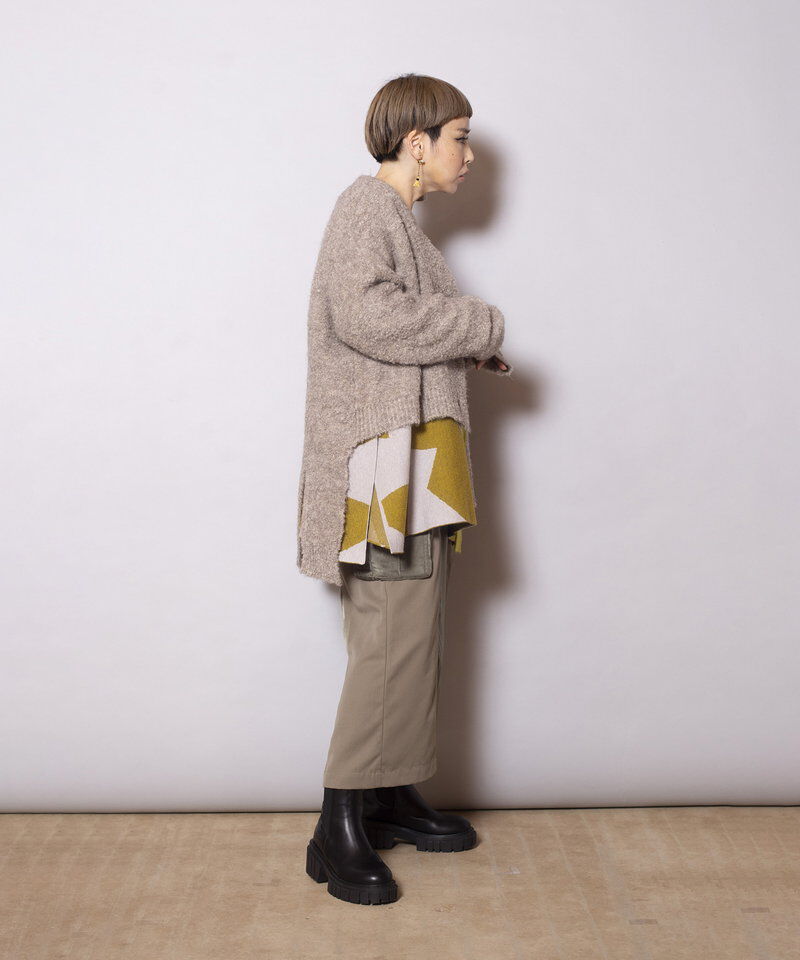  「アシンメトリーニットカーディガン」|ニット・セーター|