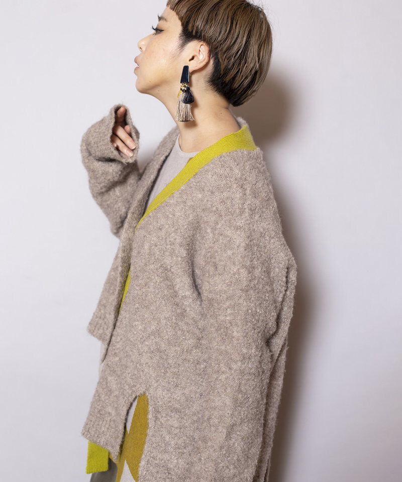  「アシンメトリーニットカーディガン」|ニット・セーター|