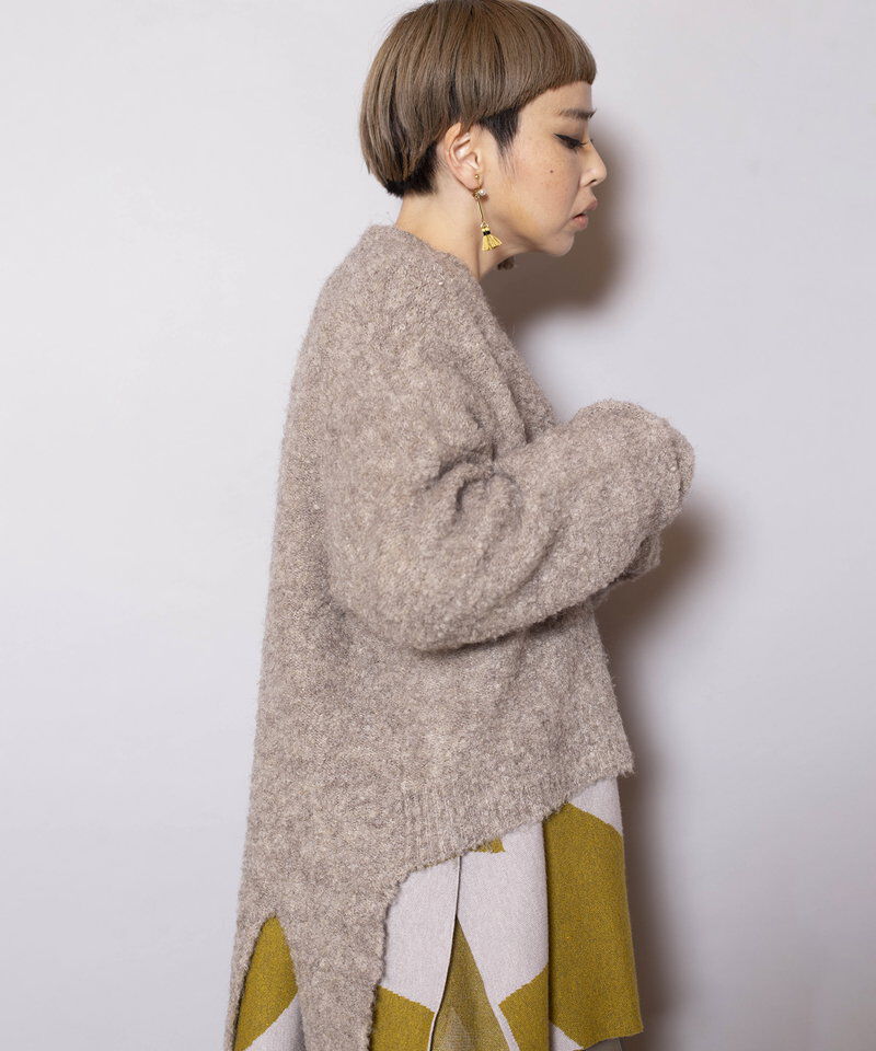  「アシンメトリーニットカーディガン」|ニット・セーター|