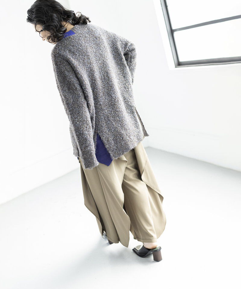  「アシンメトリーニットカーディガン」|ニット・セーター|