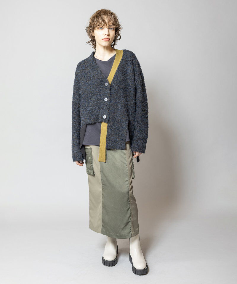  「アシンメトリーニットカーディガン」|ニット・セーター|