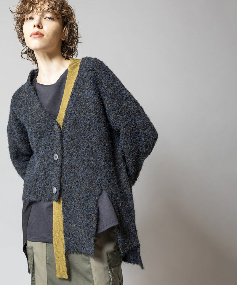  「アシンメトリーニットカーディガン」|ニット・セーター|