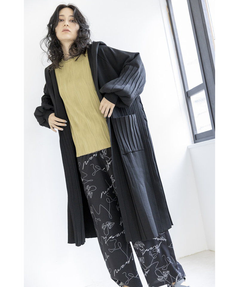  「プリーツニットカーディガン」|ニット・セーター|