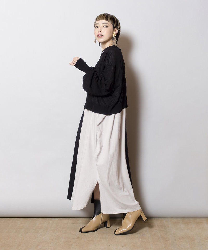  「2WAYギャザースリーブニットカーディガン」|カーディガン|