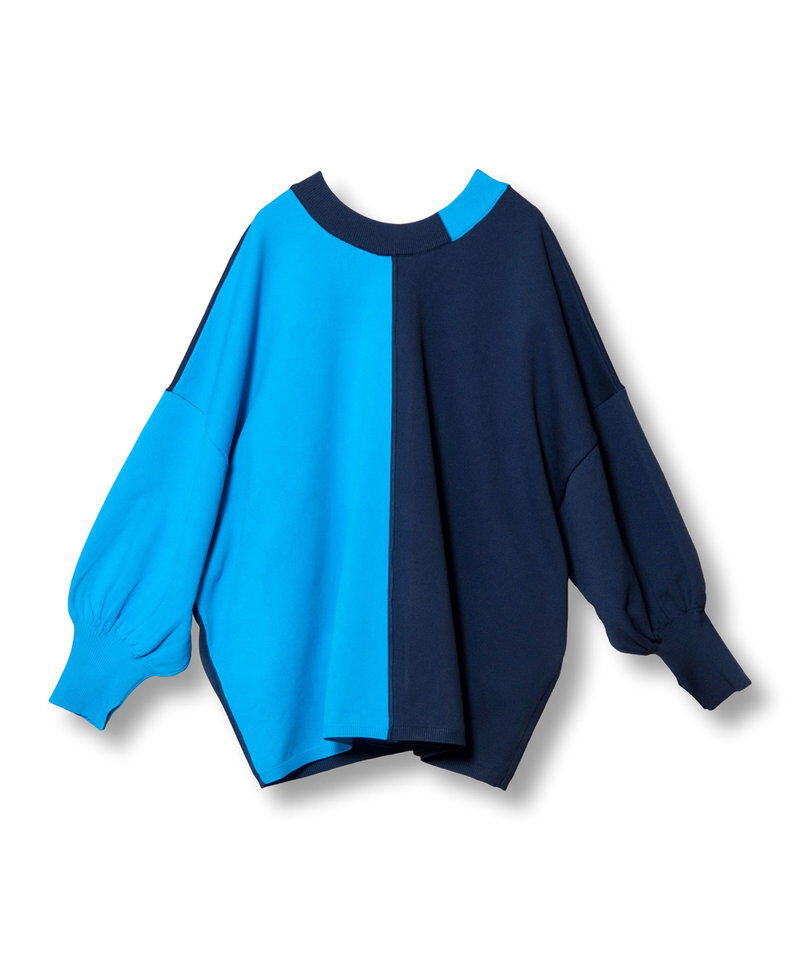  「2WAY配色ニットカーディガン」|ニット・セーター|