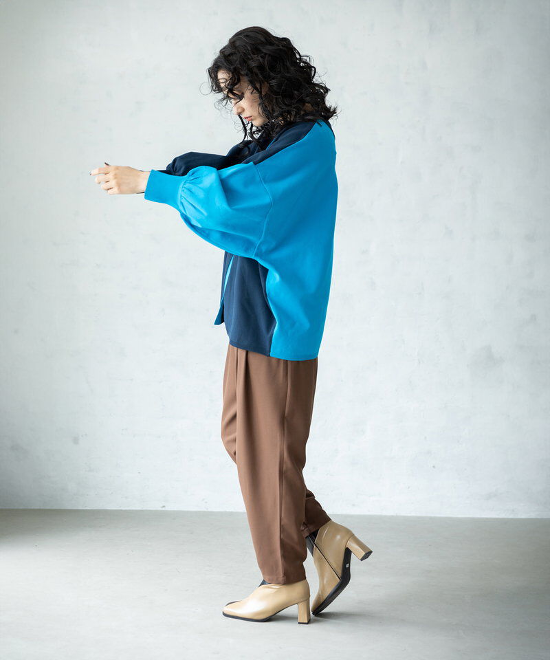  「2WAY配色ニットカーディガン」|ニット・セーター|