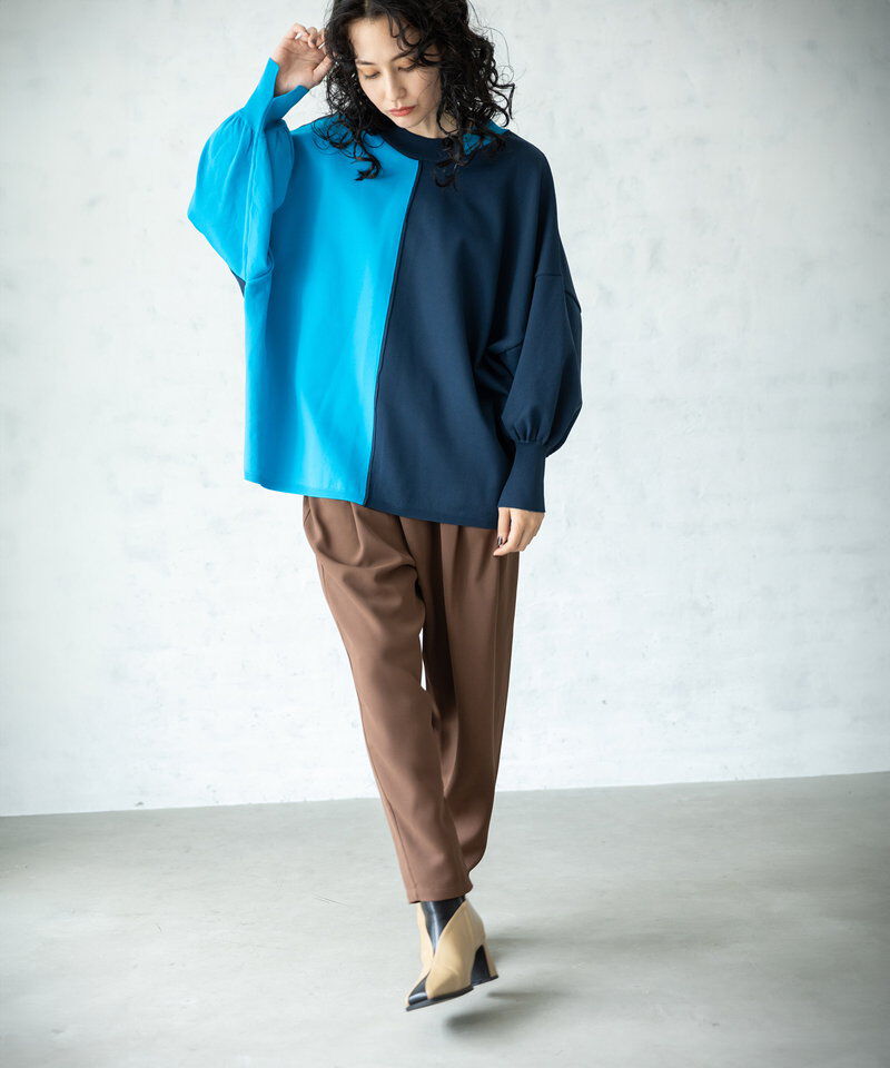  「2WAY配色ニットカーディガン」|ニット・セーター|