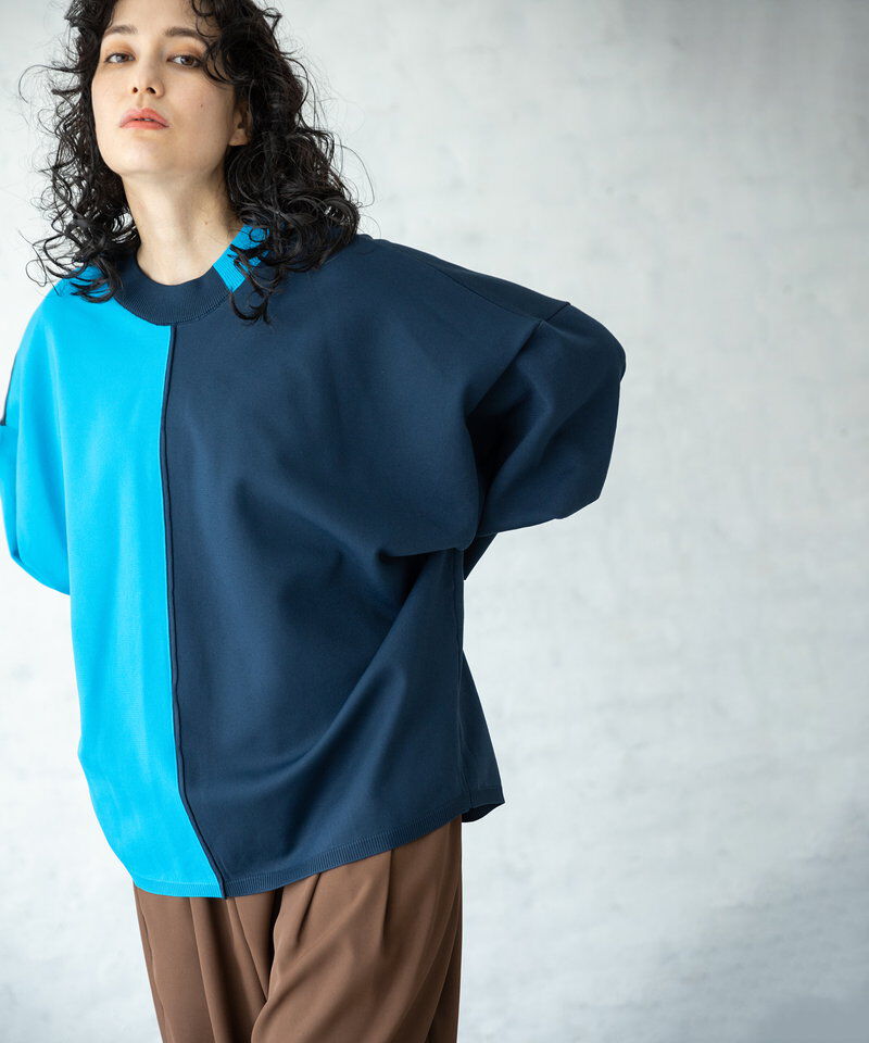  「2WAY配色ニットカーディガン」|ニット・セーター|