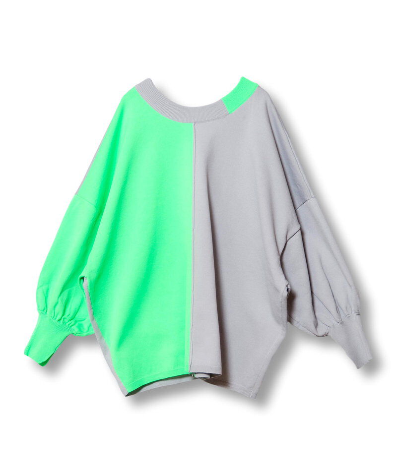  「2WAY配色ニットカーディガン」|ニット・セーター|