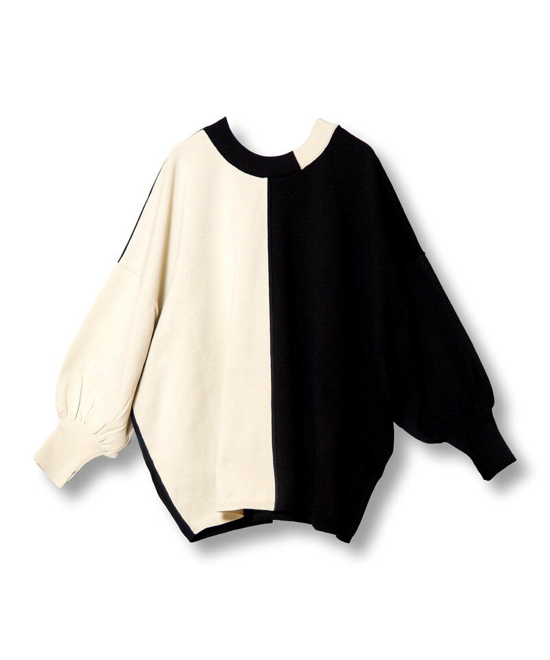  「2WAY配色ニットカーディガン」|ニット・セーター|