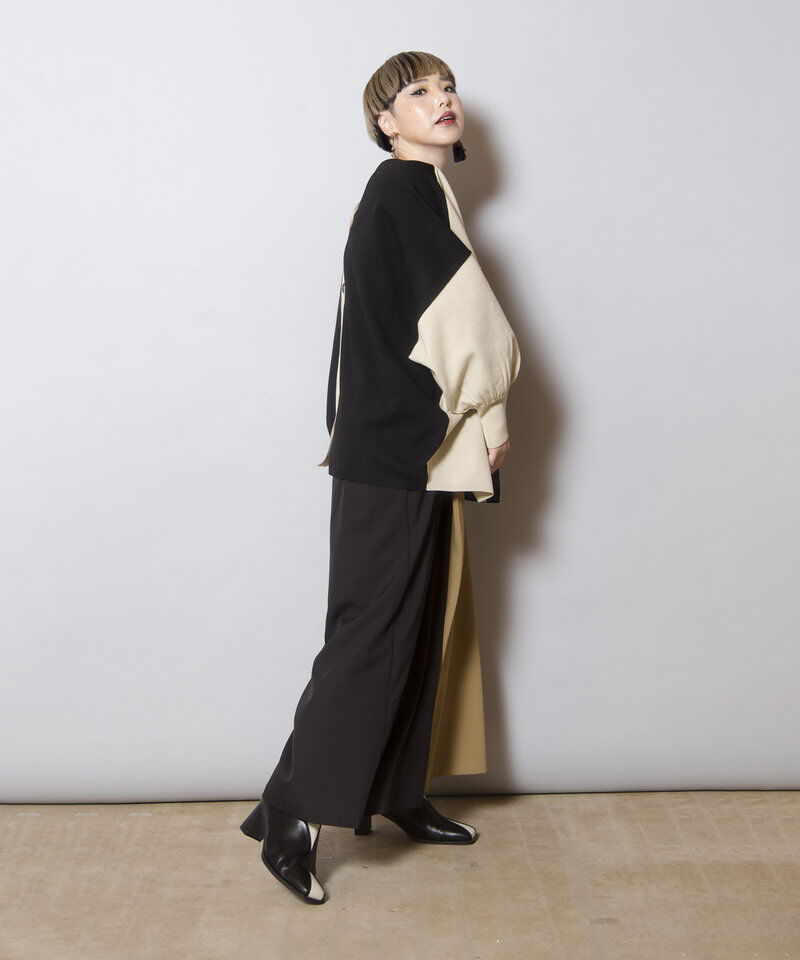  「2WAY配色ニットカーディガン」|ニット・セーター|