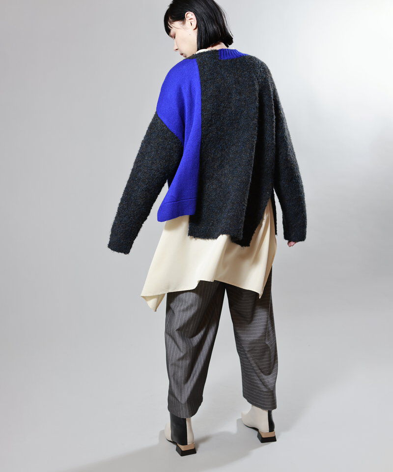  「2WAY配色ニットカーディガン」|ニット・セーター|