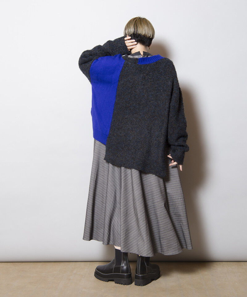  「2WAY配色ニットカーディガン」|ニット・セーター|