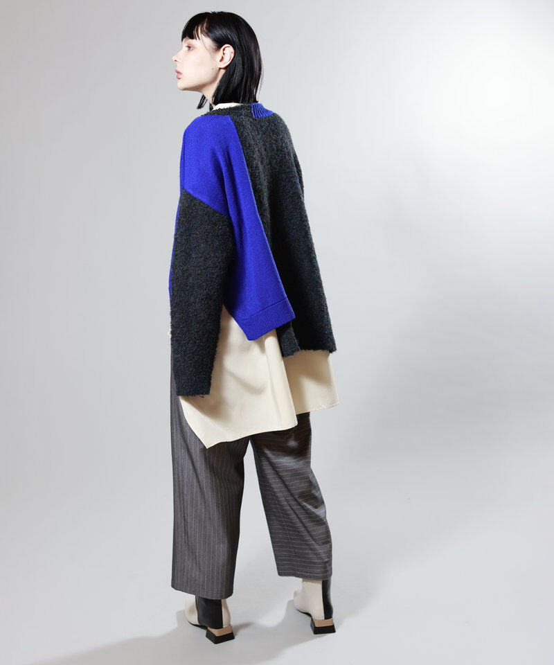  「2WAY配色ニットカーディガン」|ニット・セーター|