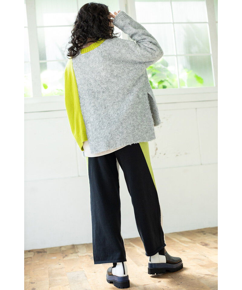 「2WAY配色ニットカーディガン」|ニット・セーター|