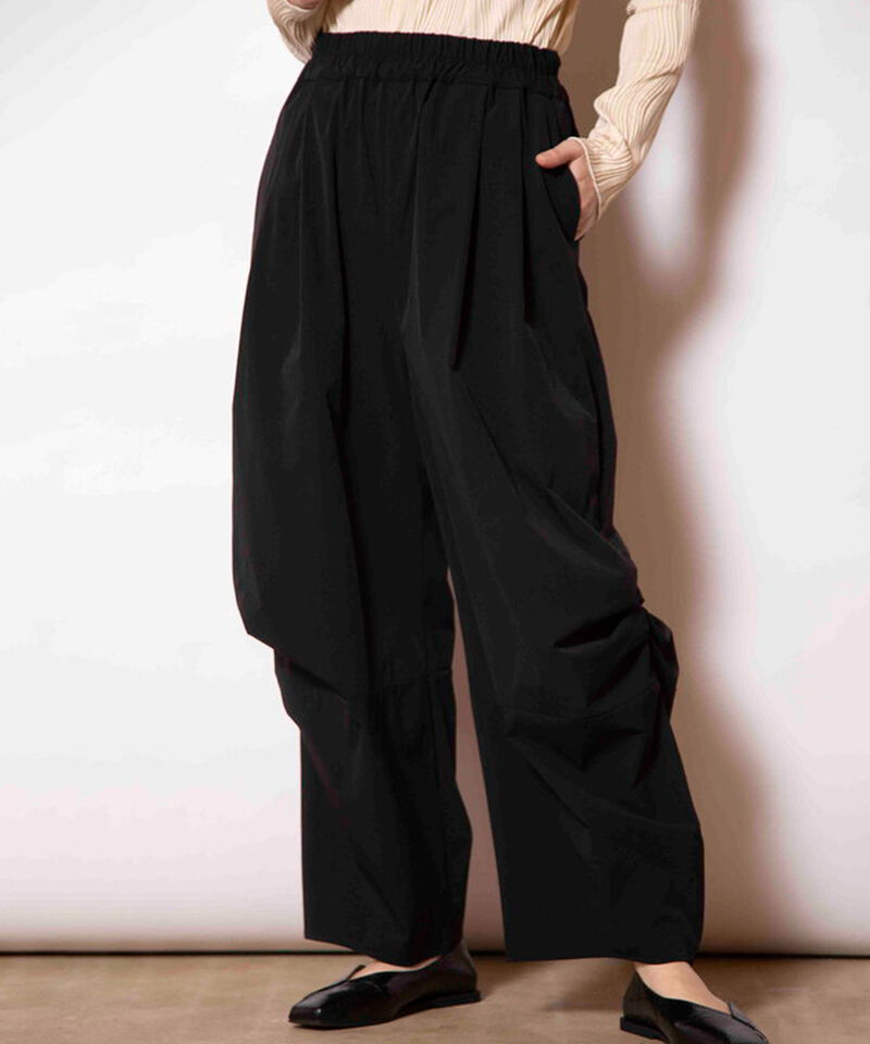  「サイドタックコクーンパンツ」|その他|BLACK