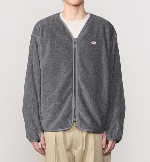 DANTON「DANTON | ポーラテックフリース Vネックジャケット MEN」|ノーカラージャケット|