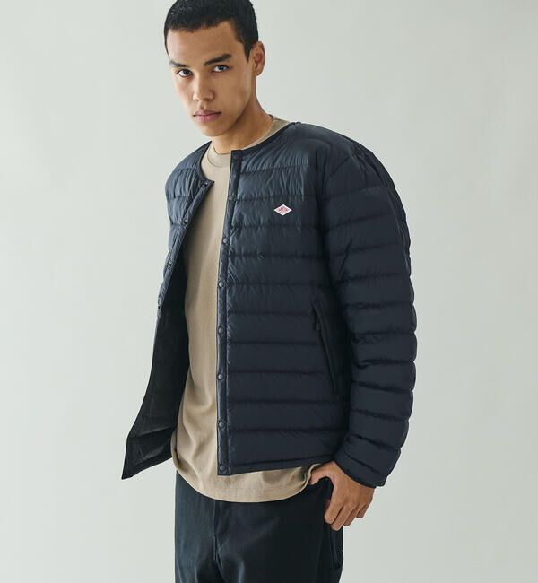 DANTON クルーネック インナーダウンジャケット ネイビー DANTON | クルーネック インナーダウンジャケット MEN（DANTON