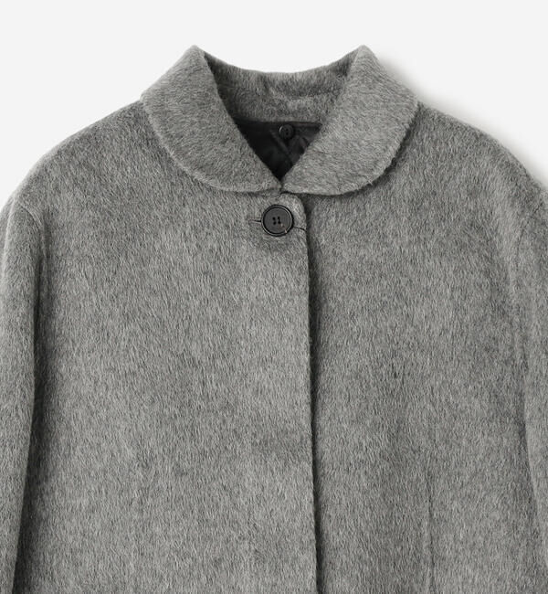  「eunoia | ラウンドカラー ロングコート WOMEN」|ステンカラーコート|