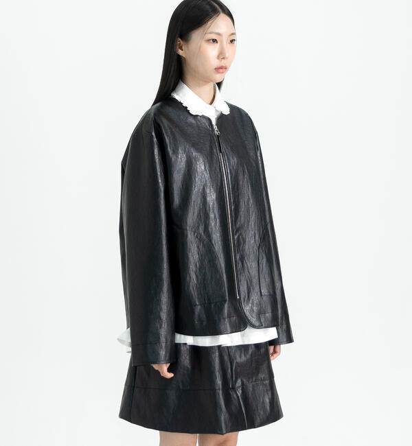  「eunoia | フェイクレザー ジャケット WOMEN」|その他|