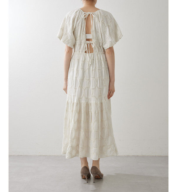  「エンブロイダリーパフワンピース」|ワンピース|