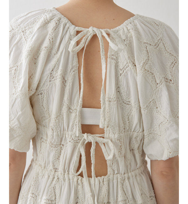  「エンブロイダリーパフワンピース」|ワンピース|